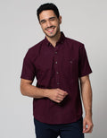 Larusso Kemeja Basic Oxford Pendek