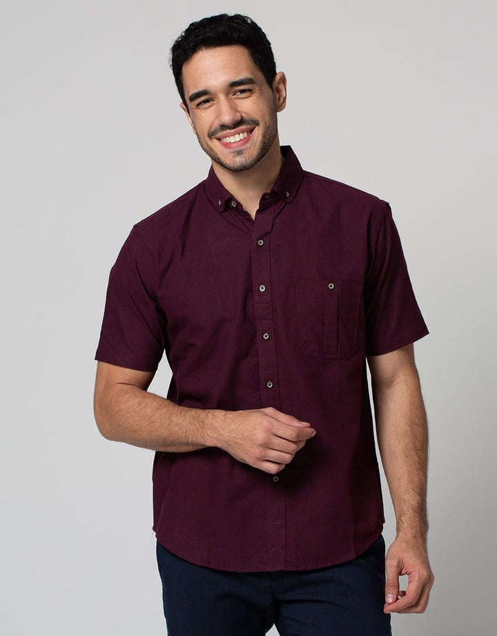 Larusso Kemeja Basic Oxford Pendek