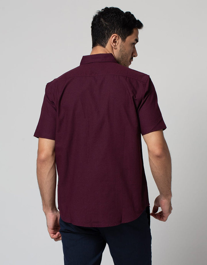 Larusso Kemeja Basic Oxford Pendek