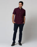Larusso Kemeja Basic Oxford Pendek