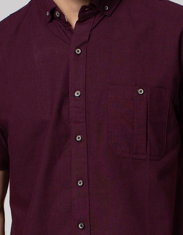 Larusso Kemeja Basic Oxford Pendek