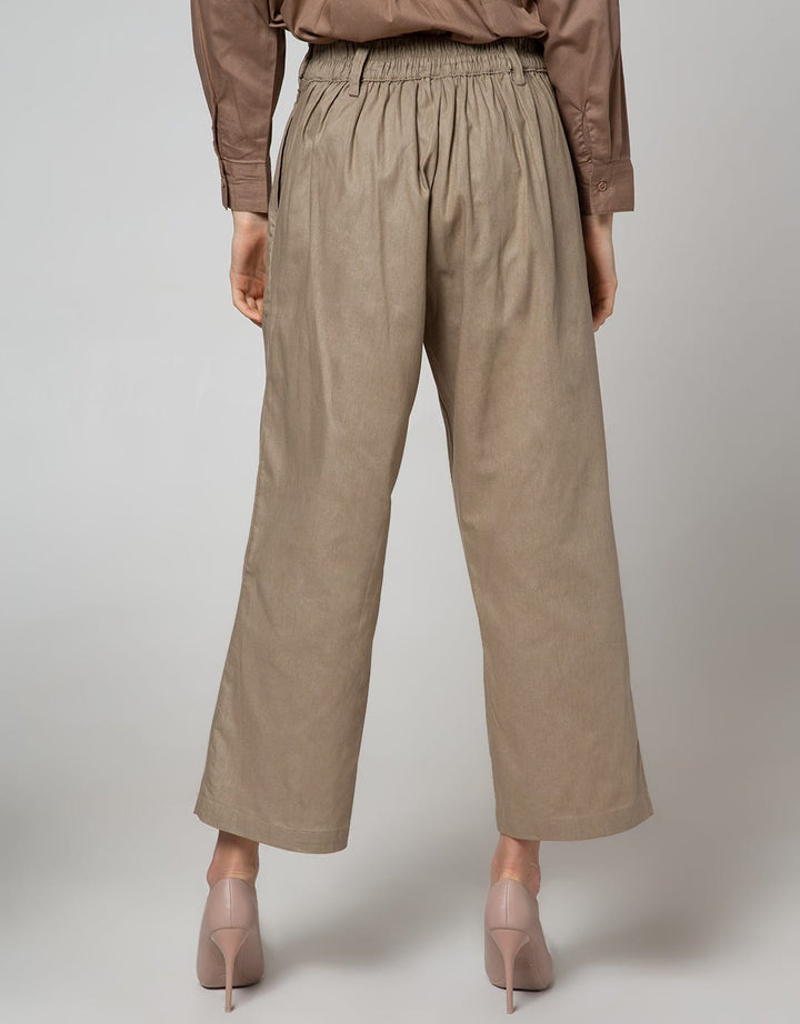 Details Long Pants With Belt Loop And Buttons At Side