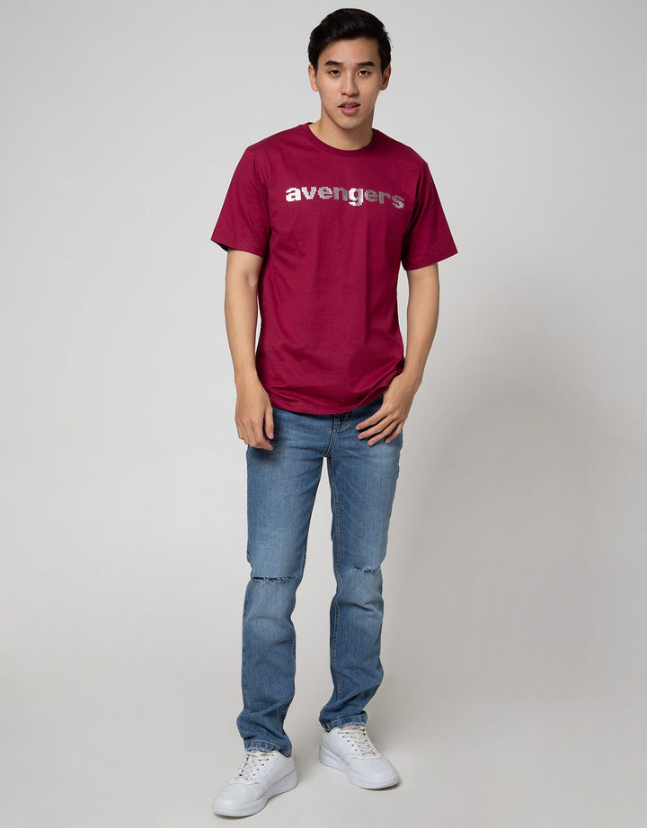 Marvel Chest Print Avg Short Sleeve  T-Shirt
