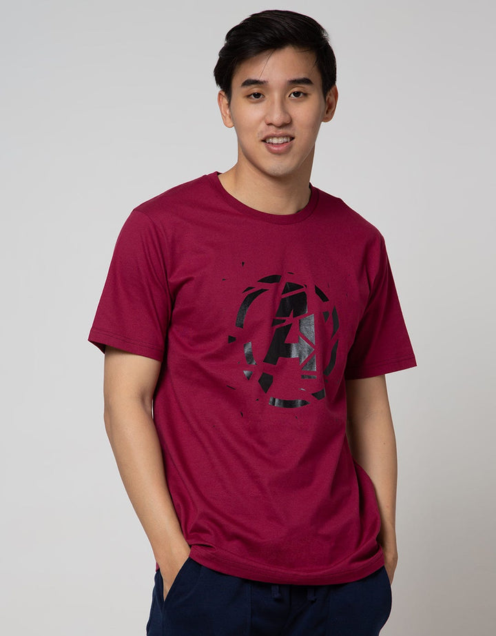 Marvel Flocking Logo Avg Short Sleeve  T-Shirt