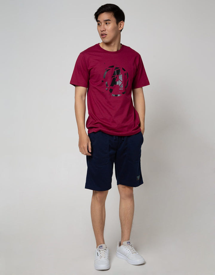 Marvel Flocking Logo Avg Short Sleeve  T-Shirt