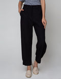 Details Long Pants With Buckle Strap At Ankle