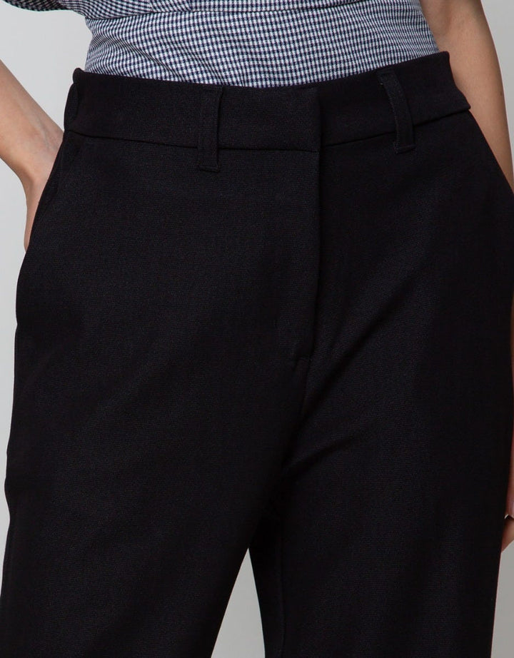 Details Long Pants With Buckle Strap At Ankle