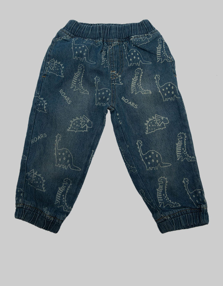 Pipiniko Denim Long Pants Print Dino