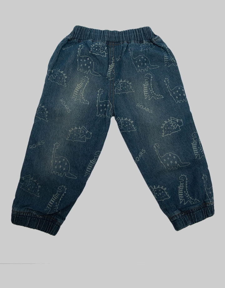 Pipiniko Denim Long Pants Print Dino