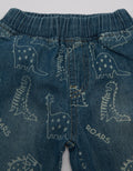 Pipiniko Denim Long Pants Print Dino