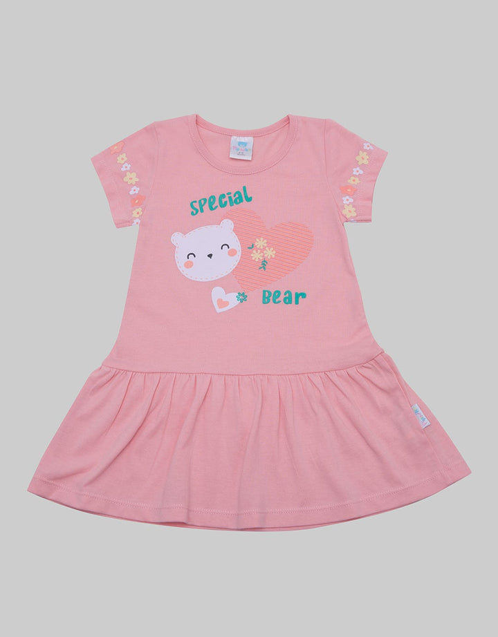 Pipiniko Short Sleeve Midi Dress Daily Special Bear