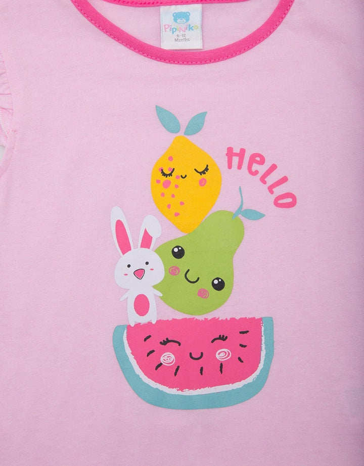 Pipiniko Top - Bottom Set Fruity Bunny