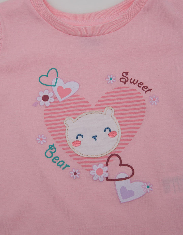 Pipiniko Short Sleeve T-Shirt Colar Sweet Bear