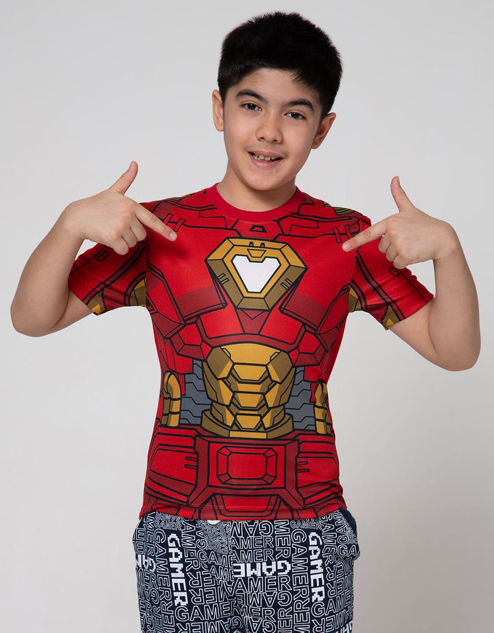 Marvel Kostum Mech Ironman Short Sleeve T-Shirt