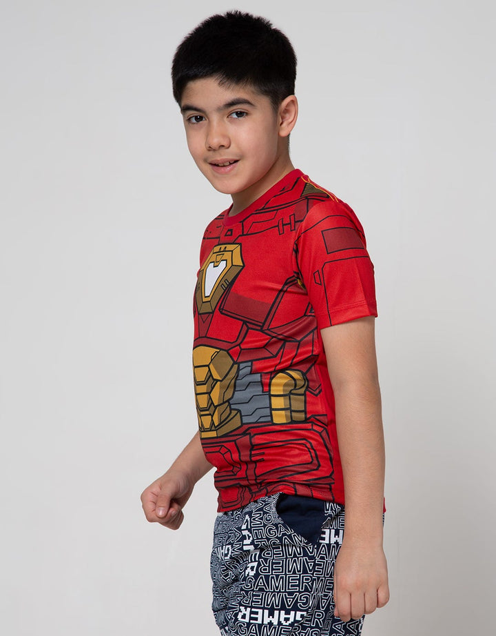 Marvel Kostum Mech Ironman Short Sleeve T-Shirt