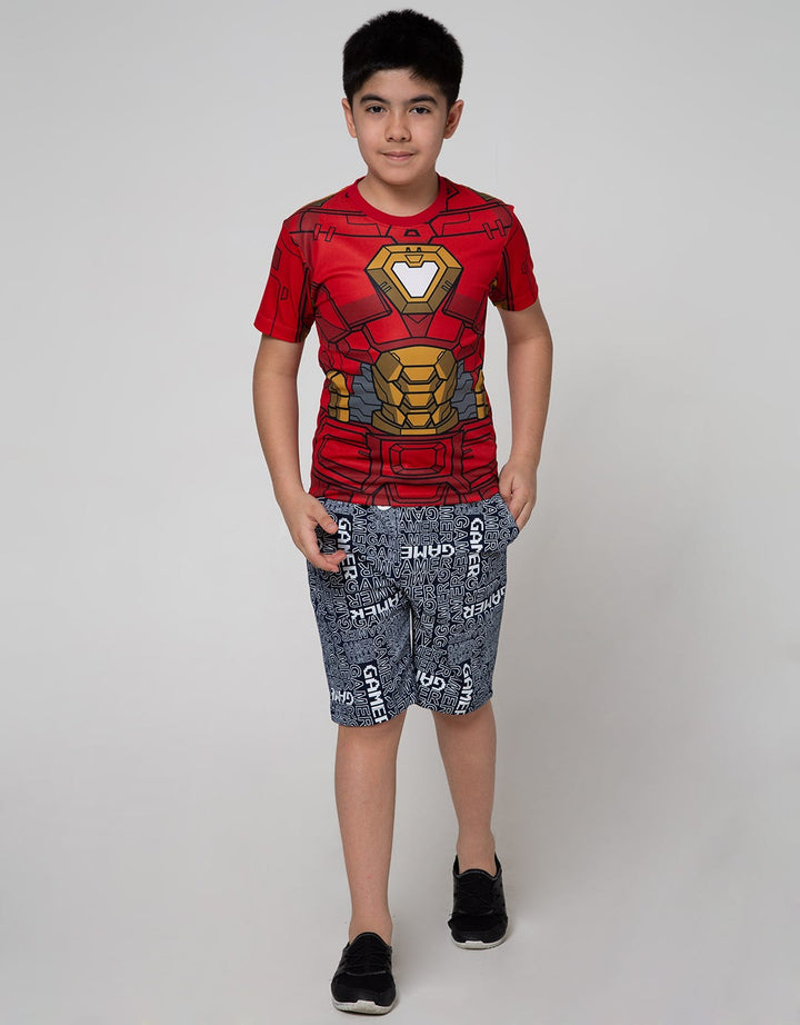 Marvel Kostum Mech Ironman Short Sleeve T-Shirt