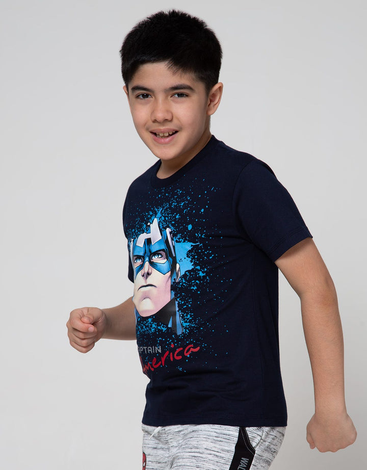 Marvel Captain America Head Short Sleeve T-Shirt