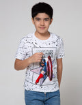 Marvel Captain America Print Splash Short Sleeve T-Shirt
