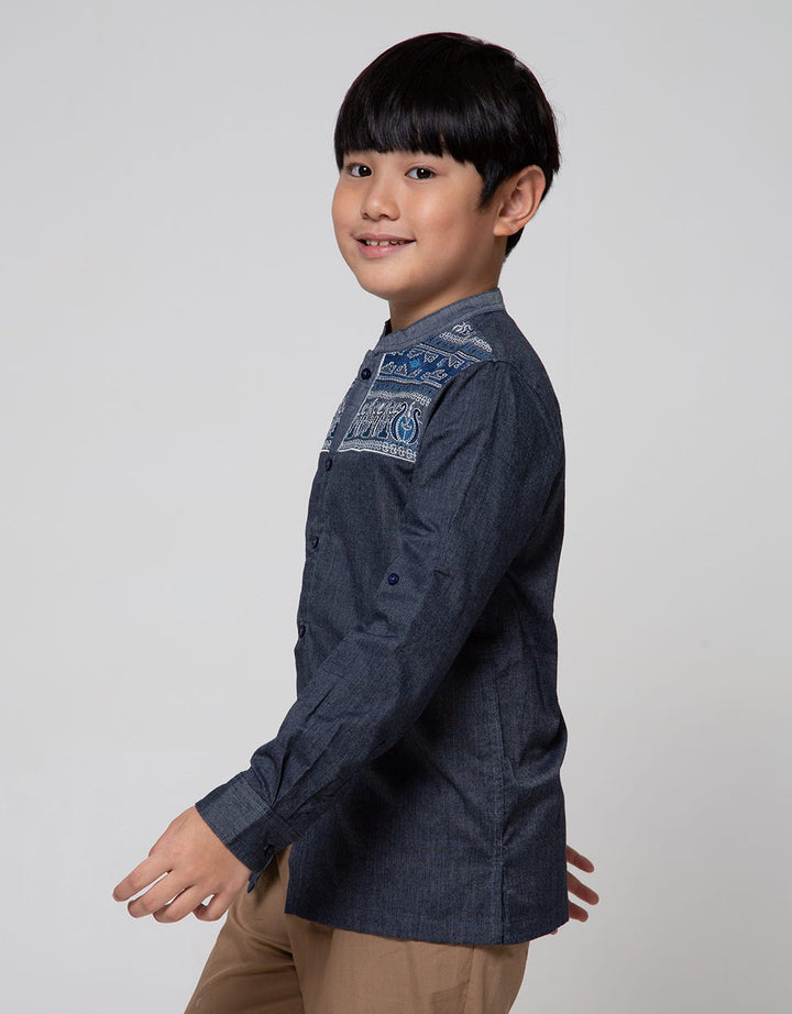 Nevada Long Sleeve Shirt Oxford Bordir Bahu