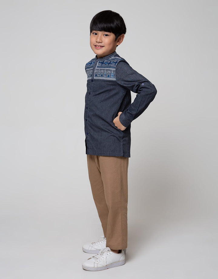 Nevada Long Sleeve Shirt Oxford Bordir Bahu