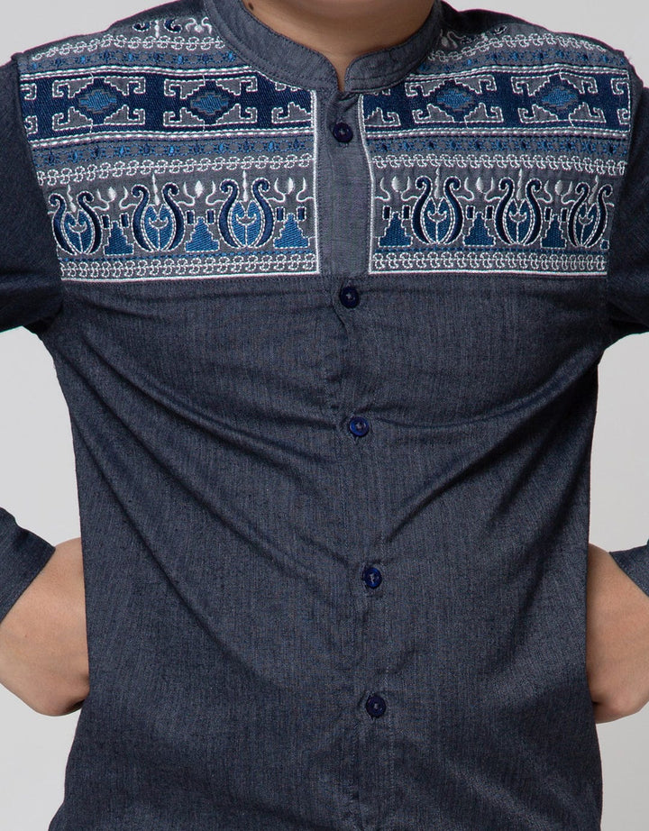 Nevada Long Sleeve Shirt Oxford Bordir Bahu