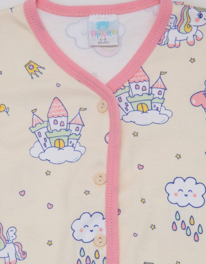 Pipiniko Short Sleeve T-Shirt Castle Unicorn