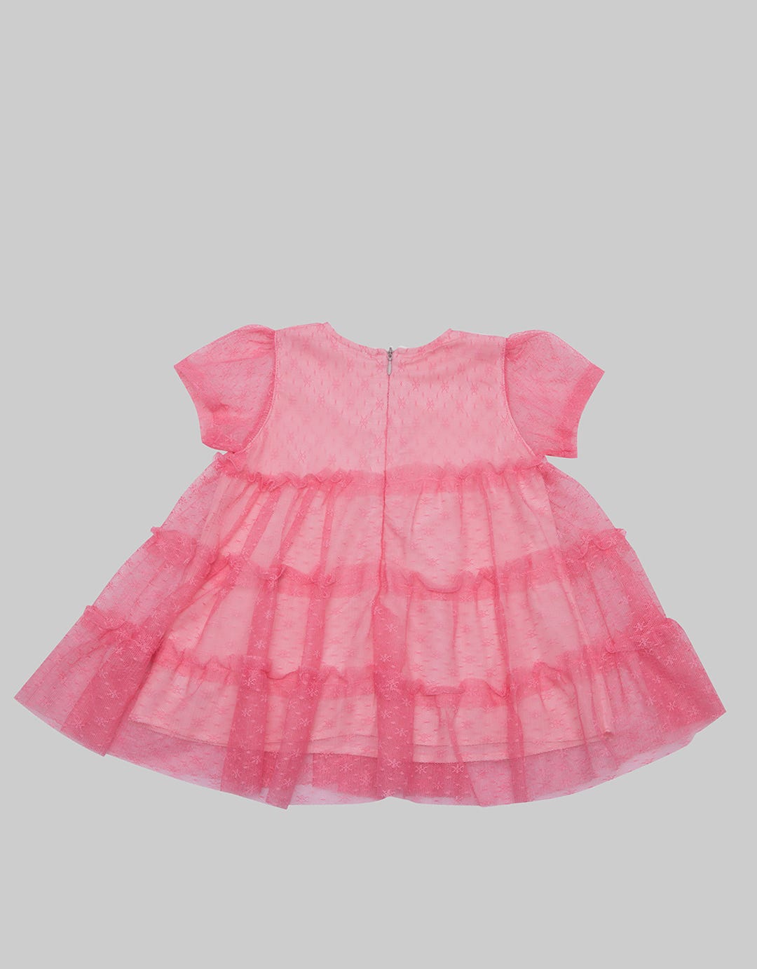 Pipiniko Short Sleeve Midi Dress Tiered Tulle