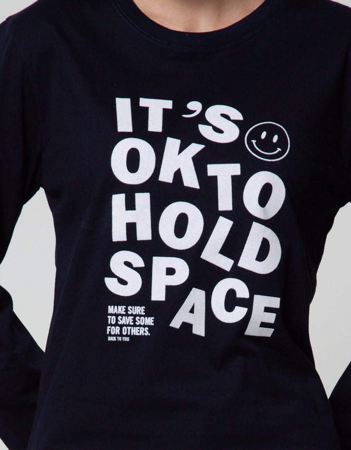 Nevada Long Sleeve T-Shirt Solid Print Its Ok To Hold Space