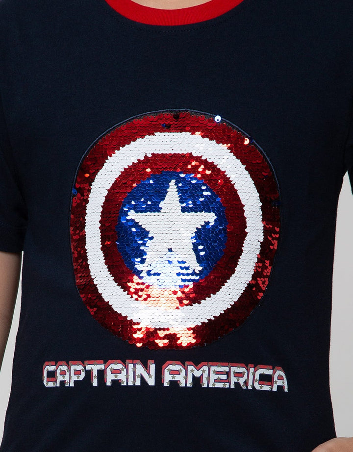 Marvel T-Shirt Captain America Sequin