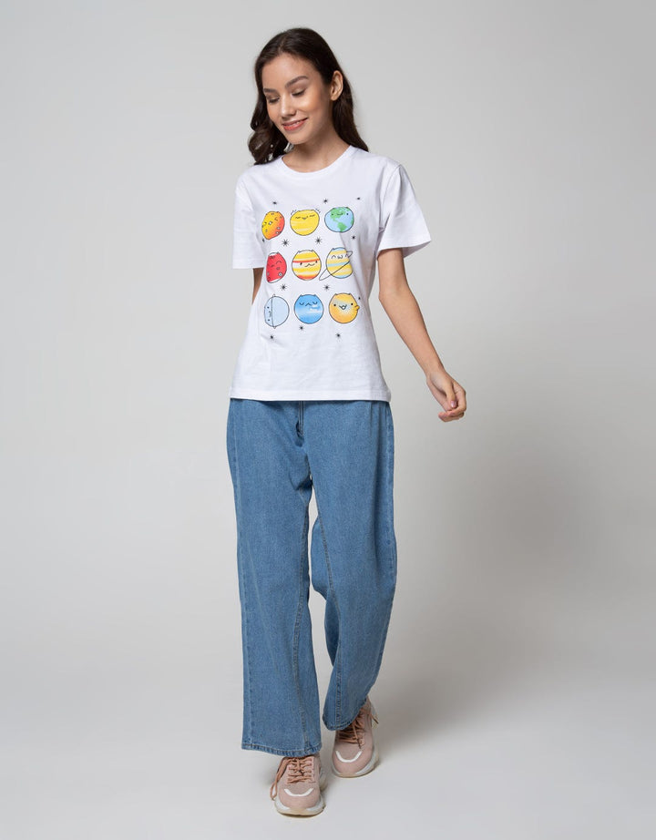 Nevada Short Sleeve T-Shirt Solid Print Space Planets