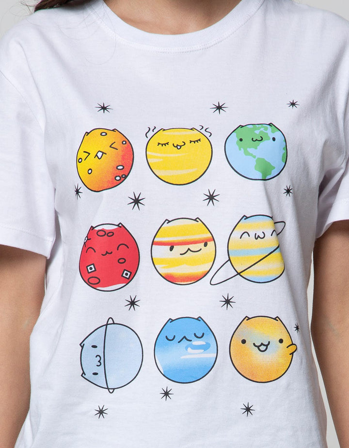 Nevada Short Sleeve T-Shirt Solid Print Space Planets