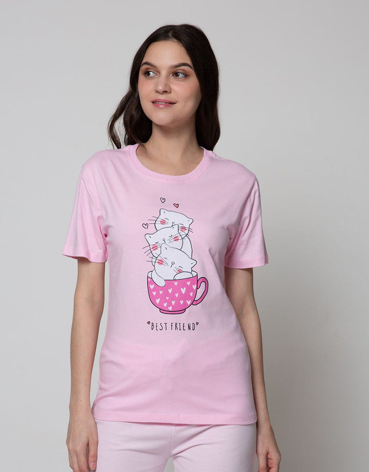 Nevada Short Sleeve T-Shirt Solid Cat Best Friend