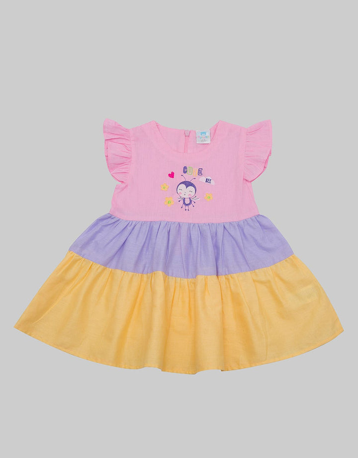 Pipiniko Short Sleeve Midi Dress 2 Tier Susun