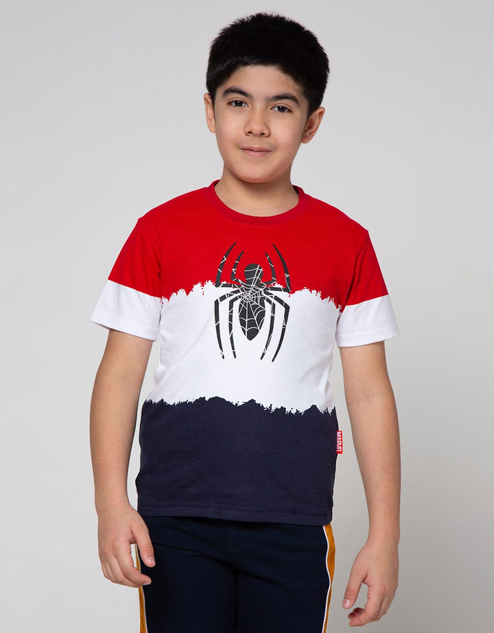 Marvel Spiderman Contrast Short Sleeve T-Shirt