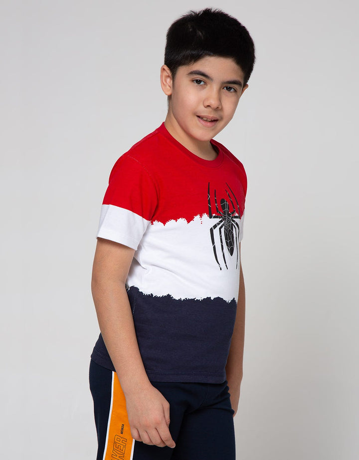 Marvel Spiderman Contrast Short Sleeve T-Shirt