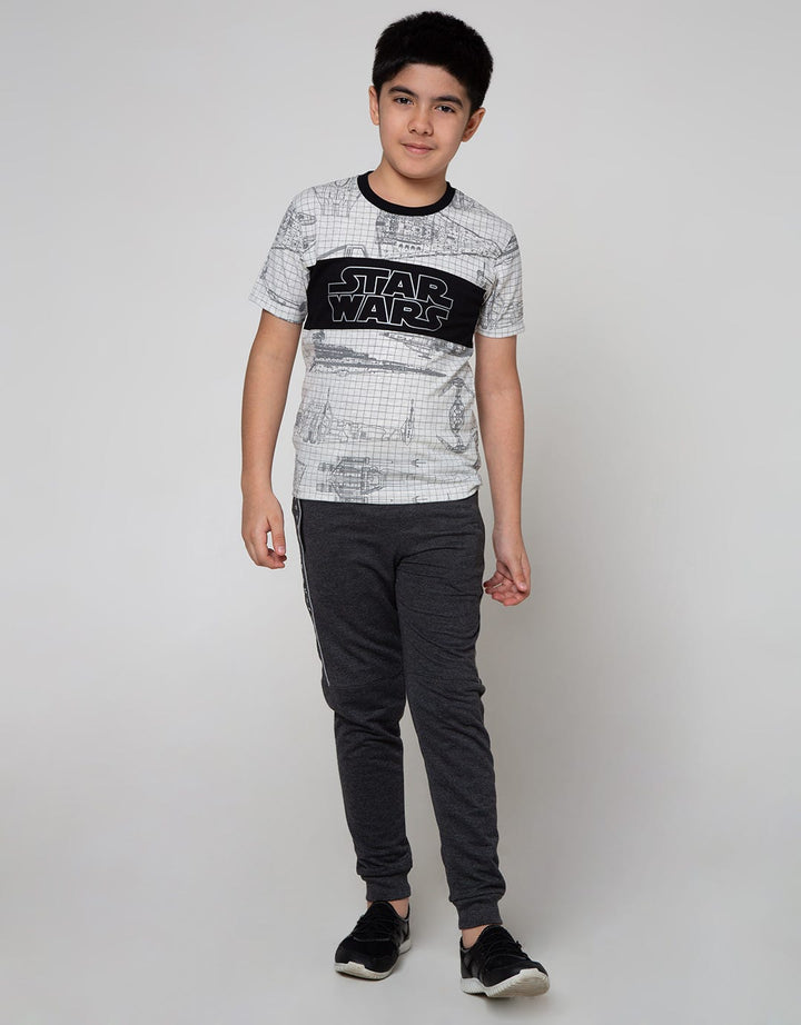 Star Wars Print Spaceship Short Sleeve T-Shirt