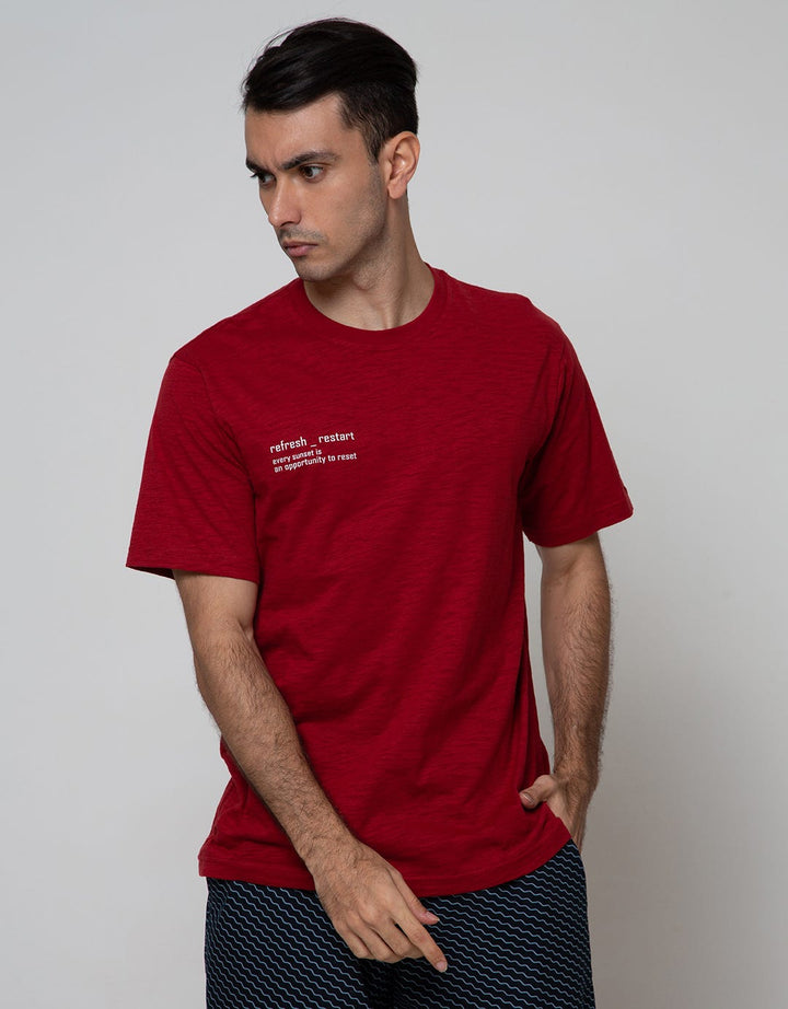 Nevada Short Sleeve T-Shirt Slub R Neck Print