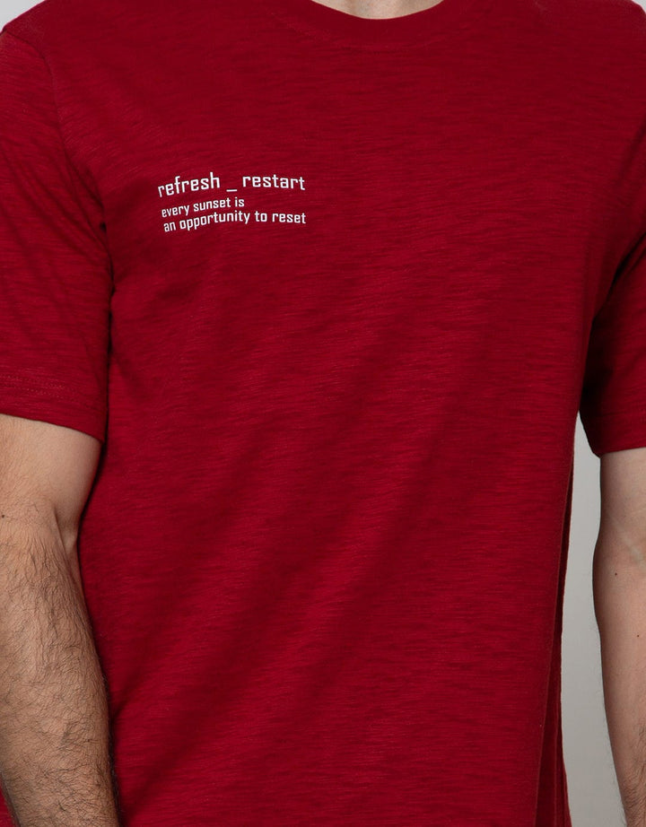 Nevada Short Sleeve T-Shirt Slub R Neck Print