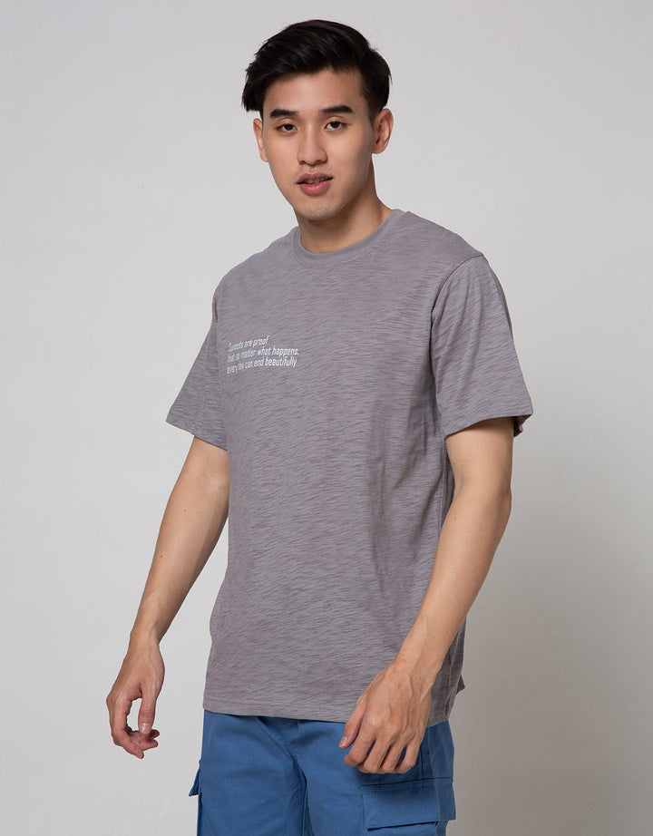 Nevada Short Sleeve T-Shirt Slub Round Neck Print