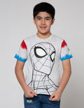 Marvel T-Shirt Spiderman Print Face Contrast Sleeves