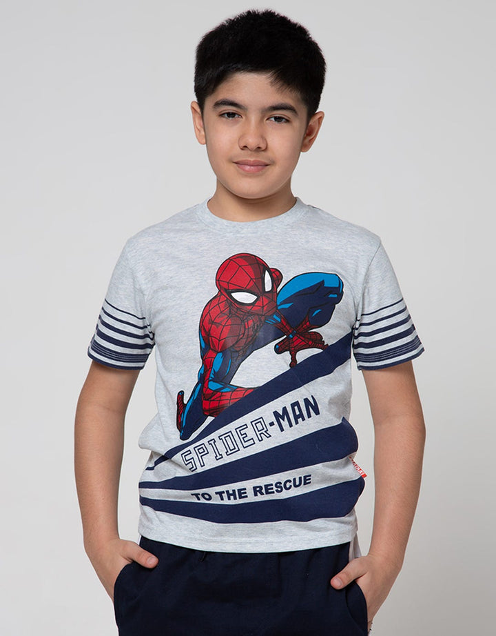 Marvel Spiderman Climb Stripe Short Sleeve T-Shirt