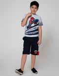 Marvel Spiderman Climb Stripe Short Sleeve T-Shirt