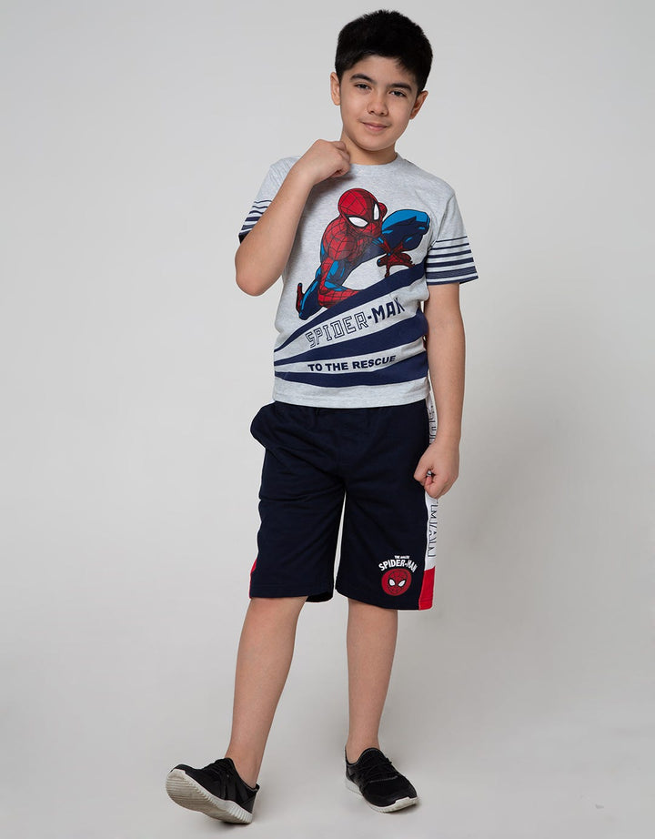 Marvel Spiderman Climb Stripe Short Sleeve T-Shirt