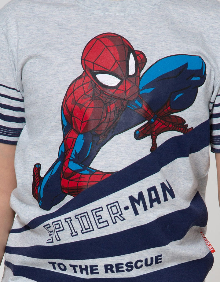 Marvel Spiderman Climb Stripe Short Sleeve T-Shirt