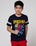 Marvel Spiderman Crawl Stripe Short Sleeve T-Shirt