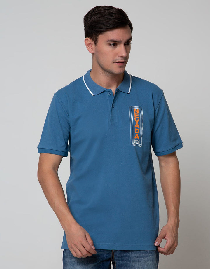Nevada Short Sleeve Polo Shirt Lacoste Print Hawaiian Ocean
