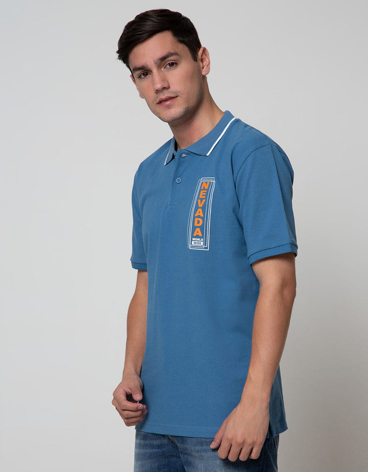 Nevada Short Sleeve Polo Shirt Lacoste Print Hawaiian Ocean