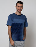 Nevada Short Sleeve T-Shirt Print Comb Stripe With Pocket