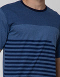 Nevada Short Sleeve T-Shirt Print Comb Stripe With Pocket