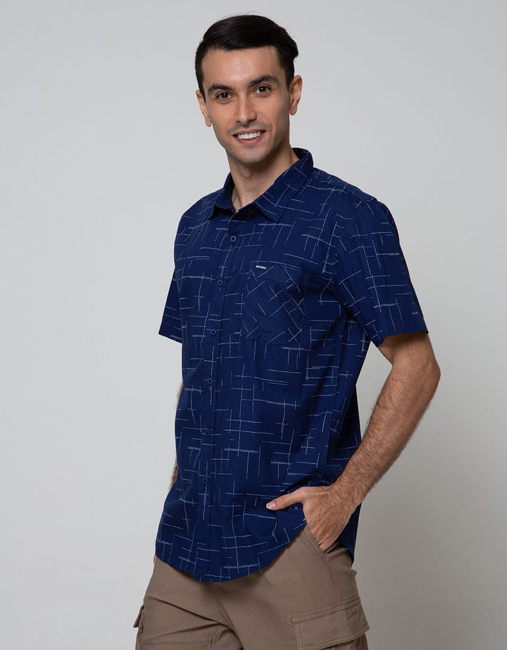 Nevada Short Sleeve Shirt Print Garis